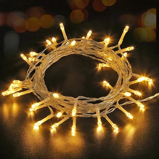 Guirnalda de luces LED de alambre de cobre para exteriores, lámpara de hadas de Navidad para árbol de Navidad, boda, fiesta, decoración del hogar