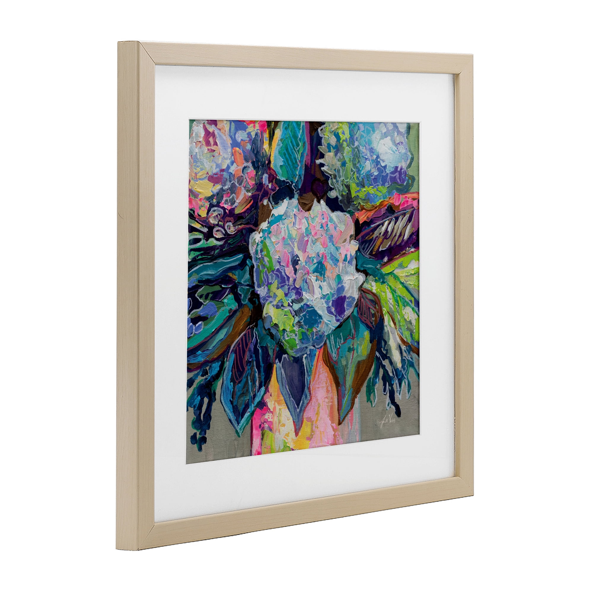 Stupell Industries Love That Gives Bouquet Birch Framed Print Under Glass, design by Jeanette Vertentes