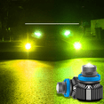 thumbnail image 2 of Lámpara antiniebla con lente LED para automóvil con destello de dos colores, lámpara antiniebla con lente de luz dual H11, foco con lente láser H7, 2 of 3