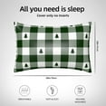 thumbnail image 6 of Disketp Green Tree Lumberjack Plaid Satin Pillowcase For Hair And Skin - Satin Pillow Cases Standard Size 20x30 Inches With Zipper,Gifts For Women Men, 6 of 8