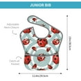 thumbnail image 4 of Susaid Insects Print Bibs for Babies Toddlers Adjustable Waterproof Free Soft Durable Bibs for eating with Large Pocket Food Catcher, 4 of 8