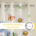 thumbnail image 6 of Spring Floral Kitchen Curtains Window Panels, Pink Blue Flowers Butterfly Farmhouse Insulated Window Treatment Curtain, Grommet Curtains for Bedroom/Living Room/Bathroom, 2 Piece 27.5"Wx39"L, 6 of 8