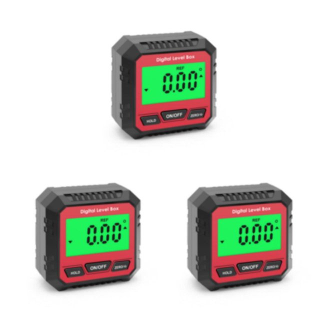 Kenally Transportador de caja de nivel digital LCD 490 ° Indicador de niveles Mini Transportadores de ángulo universales electrónicos Type1 NO1