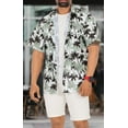 thumbnail image 5 of HAPPY BAY Men's Hawaiian Shirt Luau Beach Shirts Casual Button Down Short Sleeve Dress Shirts for Men 5XL Palm Tree, Grey Summer, 5 of 5