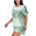 thumbnail image 2 of Picia Succulent Pajamas Sets for Women Soft Short-Sleeved Pjs with Lounge Shorts Two Piece Sleepwear-Large, 2 of 9
