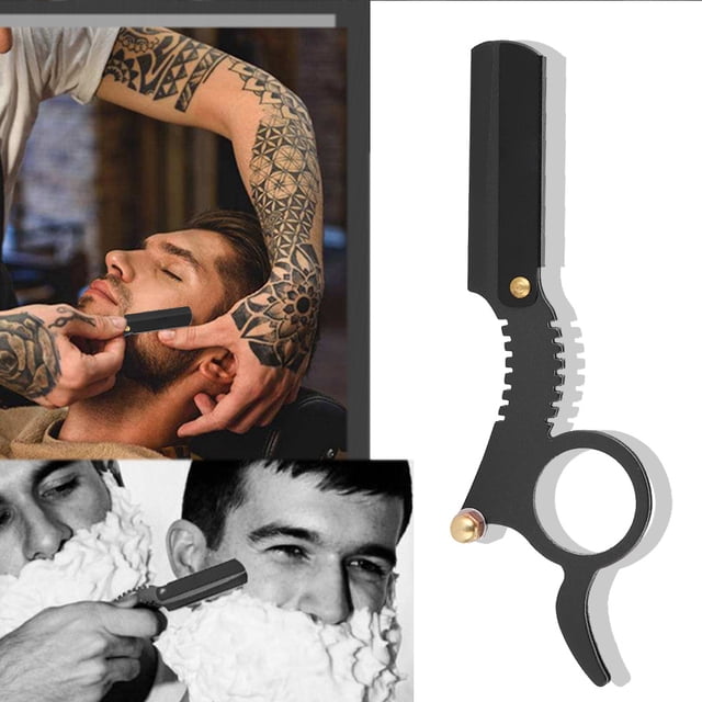 Anti-Rust Shaving , Vintage Straight Edge Barber , Anti-Slip Classic Alloy For Barber Shaving Personal Use