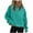 Blue2, variant on Lmnyox Fall Winter Casual Sweatshirts for Women Oversized Long Sleeve Zipper Hoodies with Pocket Fashion Pullover Tops