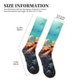 thumbnail image 2 of Lsque Underwater Plant Octopus Pattern Sport Compression Socks for Men & Women 15-20 mmHg Knee High Nurse Pregnant Running Medical and Travel Athletic, 2 of 6