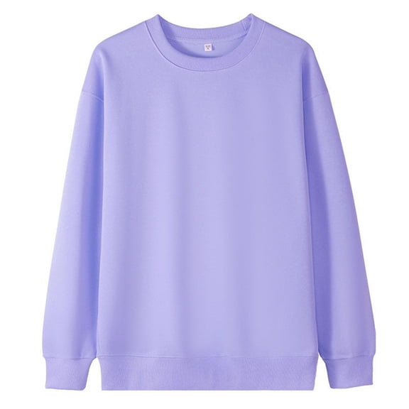Coerni Girl's Sweatshirt Soft Cotton Long Sleeve Crewneck Tops Teen & Kids Spring Fall Casual Versatile Pullovers Minimal Solid