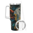 thumbnail image 2 of Vsdgher Colorful Graffiti Cow Pattern 40 oz Tumbler with Handle and Straw Lid | Insulated Cup Reusable Stainless Steel Water Bottle Travel Mug | Gifts for Women Men Him Her, 2 of 8