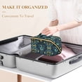 thumbnail image 3 of FORMRS Makeup Bag Travel Cosmetic Organizer for Women Fold Flat Zipper Pouch with Handle, Green Dragon Flowers, 3 of 8