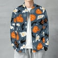 thumbnail image 6 of Lightweight Jacket for Men - Halloween Pumpkins Owls Cuteness Casual Zip Up Bomber Jacket Men Spring Fall Windbreaker Coat with Pocket, 6 of 6