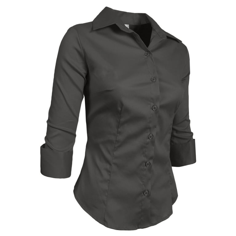 walmart black button down