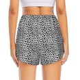 thumbnail image 2 of Lsque Black Leopard Printed Women's Running Shorts with Liner Pockets,Elastic Quick Dry Workout Athletic Gym Yoga Shorts,Womens High Waist Shorts-XX-Large, 2 of 9