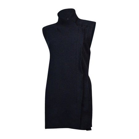 - Alfani Women's Faux Leather Trim Wool Vest
