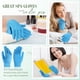 thumbnail image 2 of 2 pares de guantes hidratantes para curar manos secas, guantes hidratantes para curar manos agrietadas con forro de gel, guantes suaves reutilizables para spa (azul), 2 of 5