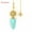Green Turquoise - Gold, variant on Natural Bullet Point Crystal Quartz Pendulum Metal Cage Energy Stone Amulet-Aventurine - Rose Gold