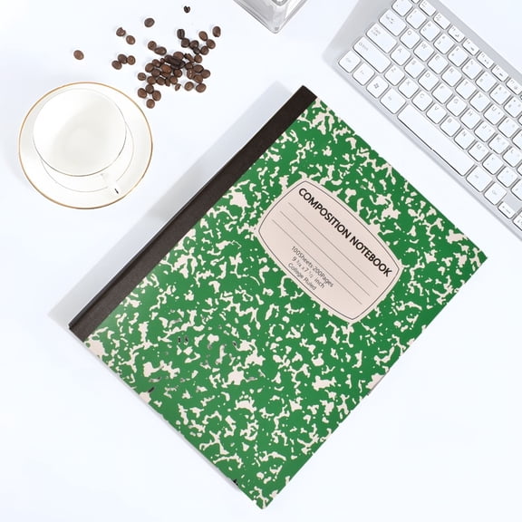 Marble Composition Notebook 9.76"x7.48" 100 ct Thickened Bleed-Resistant Paper, Sturdy Sewn Binding, 1-Piece (#C)