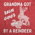 thumbnail image 2 of Mens Grandma Got Run Over By A Reindeer T Shirt Funny Christmas Tee Hilarious Gag Gift Graphic Tees, 2 of 9