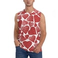 thumbnail image 3 of Uemuo Hearts Pattern Men's Sleeveless T-Shirt,Muscle Athletic Tank Top, Moisture-wicking Quick-dry Breathable Classic Tee Top for Gym Run Outdoor Sports-3X-Large, 3 of 8