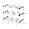 thumbnail image 4 of Whitmor 3-Tier Metal Shoe Rack, Modern Free-Standing Organizer, Space-Saving Design, 6-Pair Capacity, 4 of 5