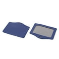 thumbnail image 2 of Office Staff Faux Leather Horizontal Style ID Badge Card Holder Blue 5pcs, 2 of 2