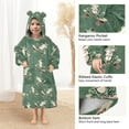 thumbnail image 4 of joogoo Wearable Blanket Hoodie for Frog on Skateboard Flannel Sherpa Pocket 3-14 YR S, 4 of 7