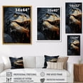 thumbnail image 4 of Designart "Raptor Dinosaur Grey Ancient Wonder" Animals Framed Wall Art - Modern Black Dinosaur Bedroom Framed Canvas Wall Art, 4 of 6
