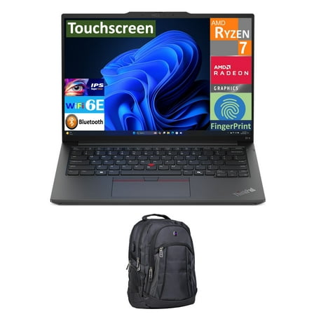 Lenovo Thinkpad E14 G6 Business Laptop 14.0in IPS WUXGA Display (AMD Ryzen 7 7735U, 64GB DDR5, 4TB PCIe SSD, AMD Radeon, Fingerprint, 2 Thunderbolt 4, WiFi 6E, Win 11 Pro) w/Premium Backpack