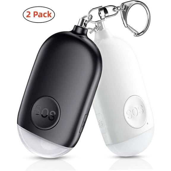 2 PCS Personal Security Alarm Keychain for Women,Rechargeable Self Defense Safety Alarm Keychain with Loud 130dBs to Protect