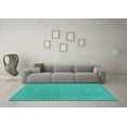 thumbnail image 3 of Ahgly Company Indoor Rectangle Abstract Turquoise Blue Contemporary Area Rugs, 7' x 10', 3 of 4