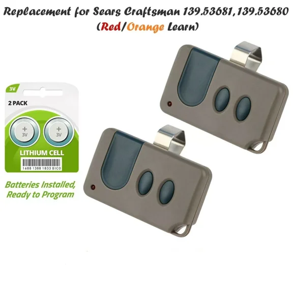 2 For Craftsman Garage Door Opener 3 Button Remote Hbw1255 139.53681B 390Mhz