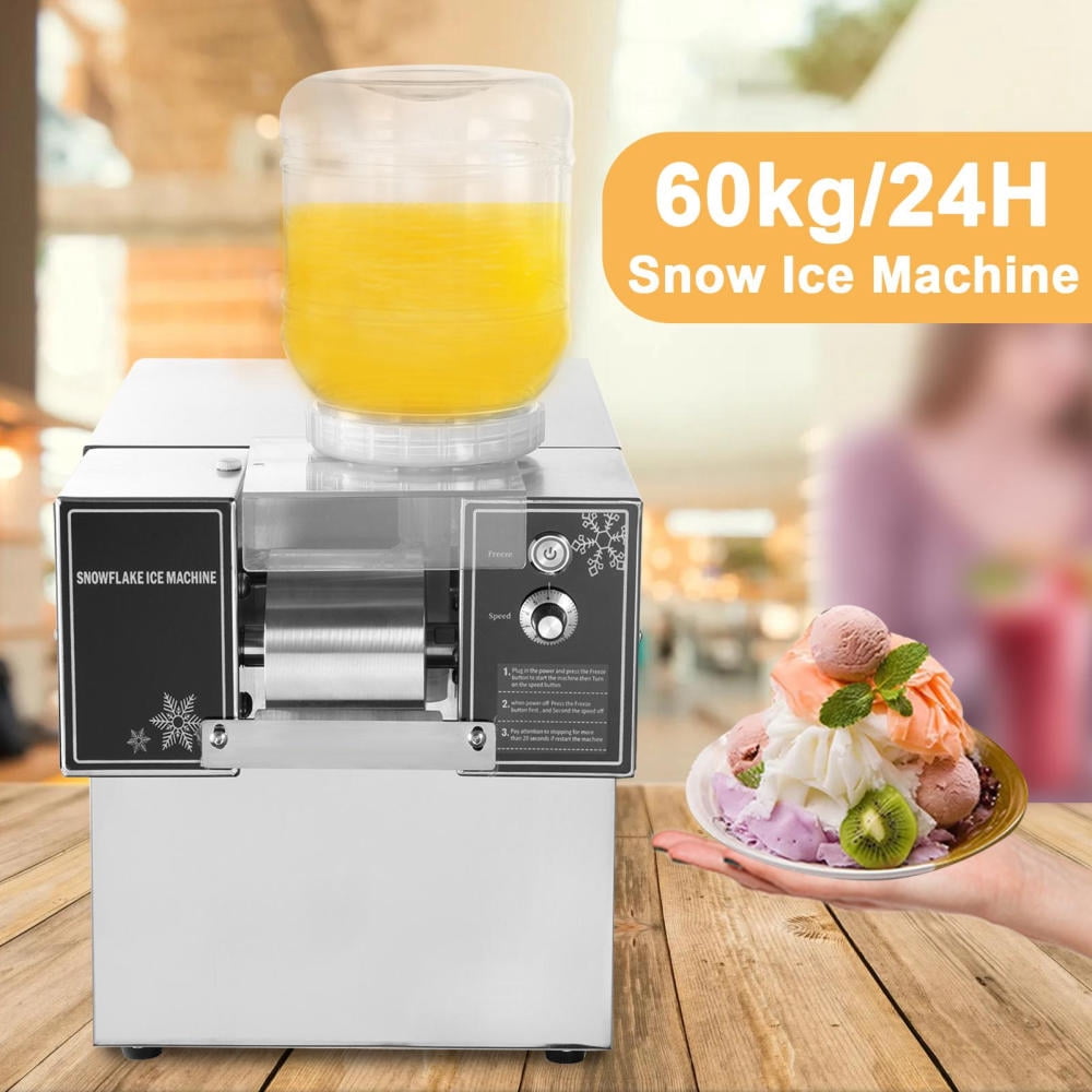 Commercial Snowflake Ice Maker, Stainless Steel – Speed Adjustable for Restaurants & Milktea Shops