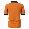 thumbnail image 5 of WREESH Men's Solid Henley Shirts Casual Short Sleeve Shirt with Turndown Collar a Classic Solid Color Top for Everyday Wear Orange, 5 of 5