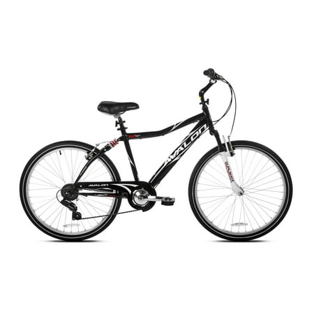 26 Inch Men's Comfort Bike With Full Suspension 7 Speed Gear System, Black