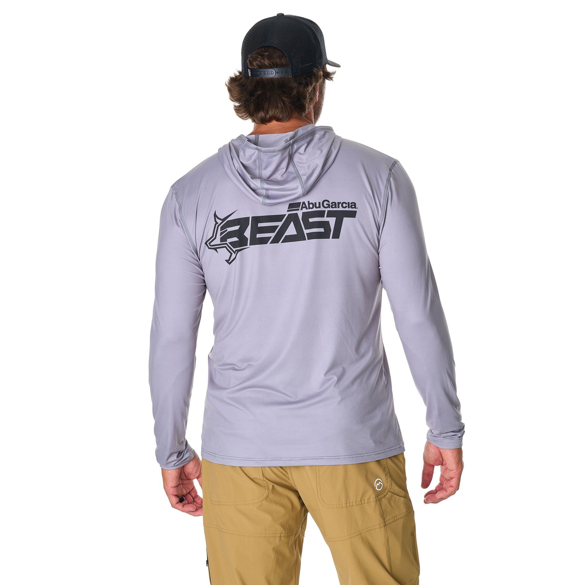 Abu Garcia Beast™ Logo Performance UPF Hoodie, Light Grey, Size L