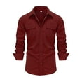 thumbnail image 1 of Birdeem Mode Décontractée pour Hommes, Col Rabattu à Boutons, Manches Longues avec Blouses et Chemises, 1 of 1