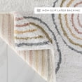 thumbnail image 6 of Noble Linens Modern Pattern Cotton Bath Mat, 24 in x 17 in, Rainbow White, 6 of 11
