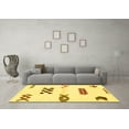 thumbnail image 3 of Ahgly Company Indoor Rectangle Solid Yellow Modern Area Rugs, 2' x 4', 3 of 4