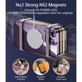 thumbnail image 5 of Matallic Glossy for iPhone 14 Pro Case with Full Camera Cover Protection [No.1 Strong N52 Magnets] [Compatible with MagSafe] for Magnetic Women Men Girls Cute Phone Case (6.1")-Purple, 5 of 6