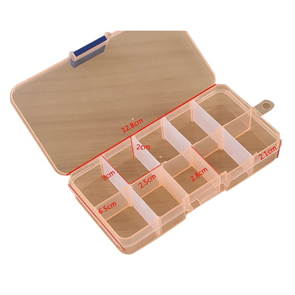 Multi-Compartment Storage Box - Clear Plastic Jewelry Organizer for Small Accessories, Portable Divided Storage Case