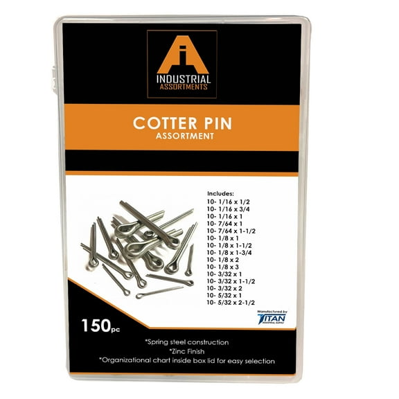 Titan Industrial Supply 150-Piece Cotter Pin Assortment