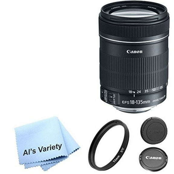 Canon EF-S 18-135mm f/3.5-5.6 IS STM Standard Zoom Lens AL'S VARIETY Premium Lens Bundle (White Box, Bulk Packaging) (International Version)