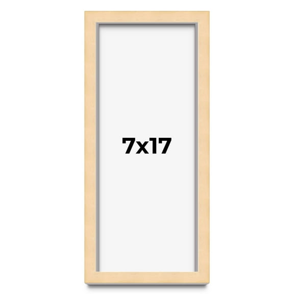 7x17 Shadow Box Frame Brown | 0.875 Inches Deep Real Wood Contemporary Shadowbox Display Frame | UV