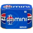 thumbnail image 2 of Pepsi Cola Soda Pop Mini Cans 6 ct / 7.5 fl oz - 2 Box, 2 of 5
