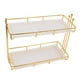 thumbnail image 3 of 2 Tier Makeup Shelf Organizer Bathroom Countertop Organizer Vanity Tray Dresser Counter Cosmetics Skincare Perfume Storage M, 3 of 5