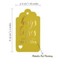 thumbnail image 5 of Inkdotpot Real Gold Foil Hugs And Kisses From The New Wedding Tags Favor Hang Paper Tags 50 Pieces, 5 of 6