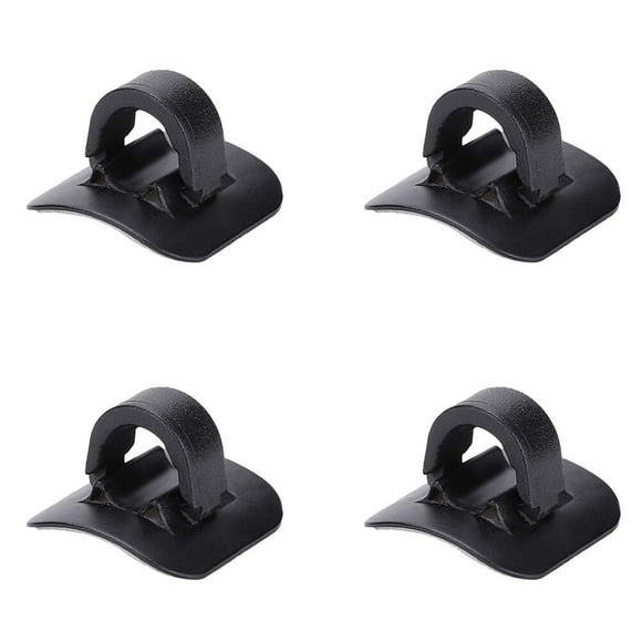 Bike Cable Guide Clamps for Clean Cable Management with Self-Adhesive Back 4pcs Black Plastic