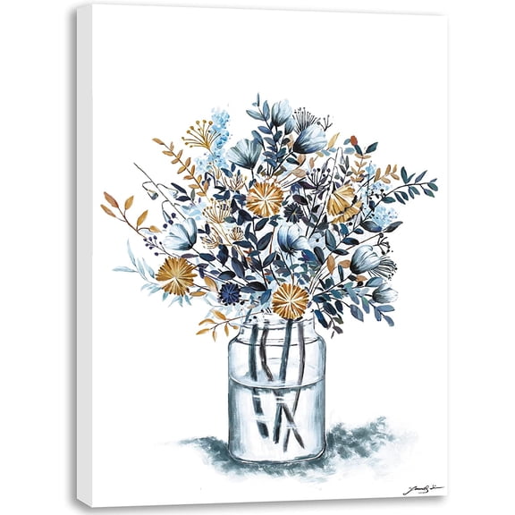 Flower Wall Art Flower Pictures Wall Decor 12" X 16" Floral Canvas Wall Decor Floral Wall Art with Flowers Wall Art Flower Painting Floral Wall Decorations for Living Room Bathroom