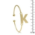 thumbnail image 2 of SuperJeweler Gold Bangle Bracelets for Women, K Initial Bracelet in Yellow Gold, Stylish Initial Bracelet Jewelry Gift for Women, 2 of 2